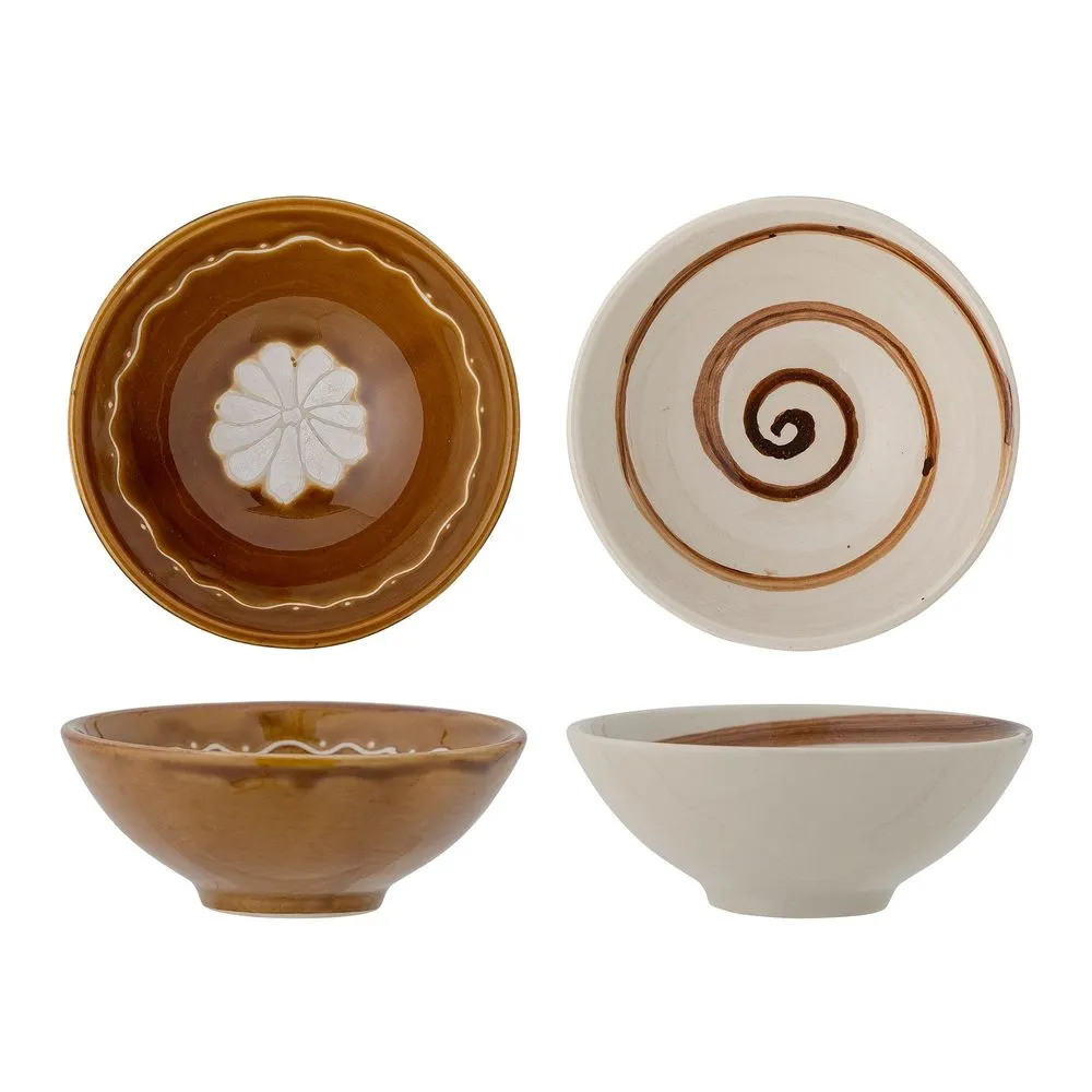 Heikki bol, marron, grès set of 2