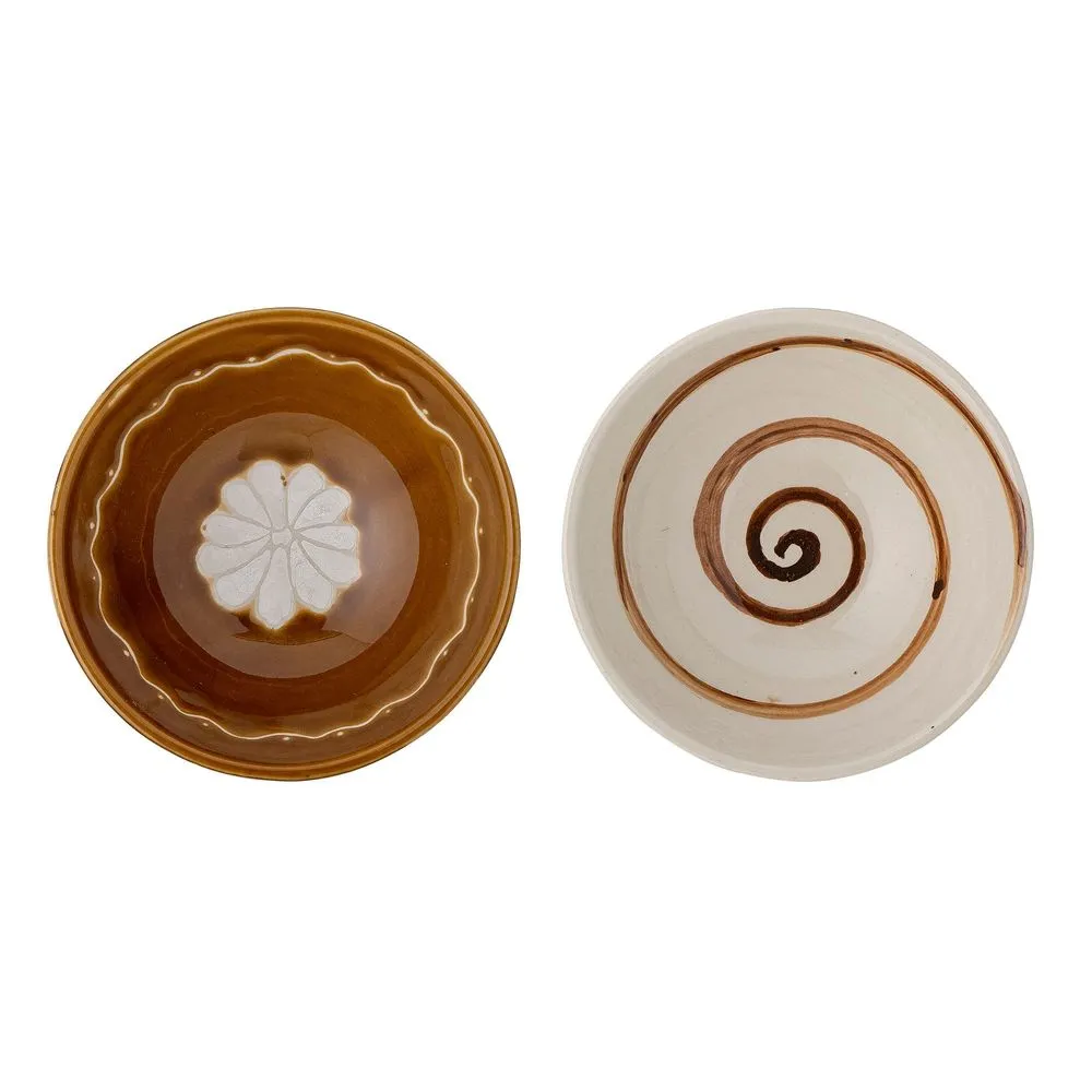 Heikki bol, marron, grès set of 2