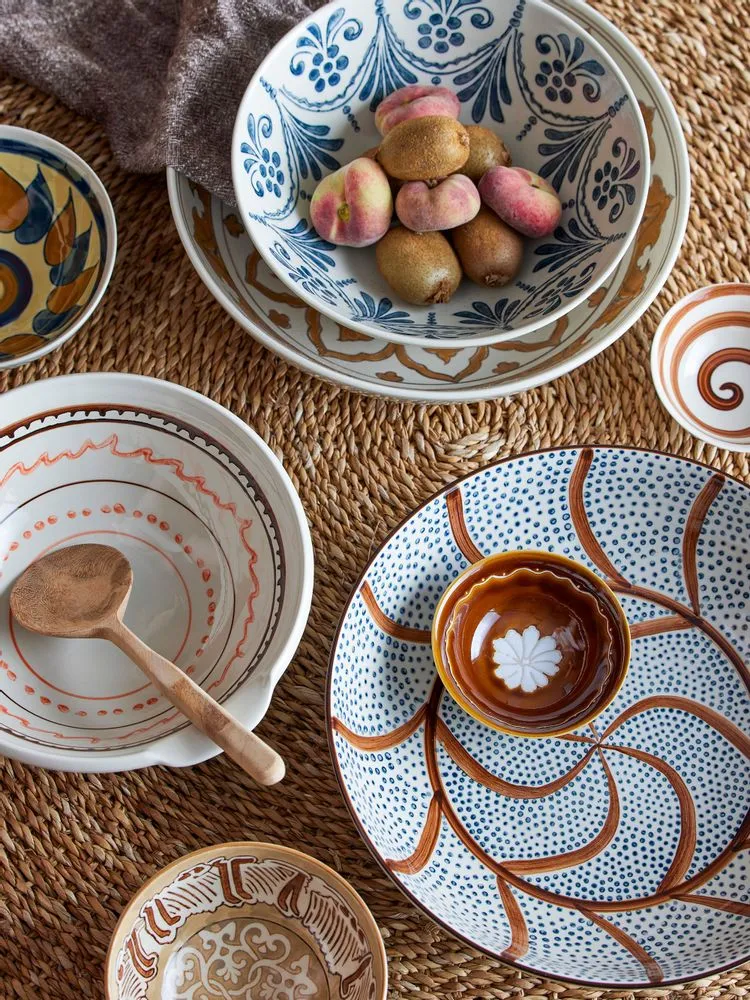 Heikki bol, marron, grès set of 2